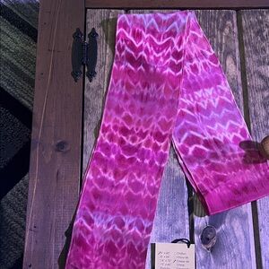 VibrantCrepe de China silk Pink Scarf